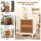 Costway 1/2 PCS Rattan Nightstand with Storage Wood End Sofa Side Table with 2 drawers Wood Legs